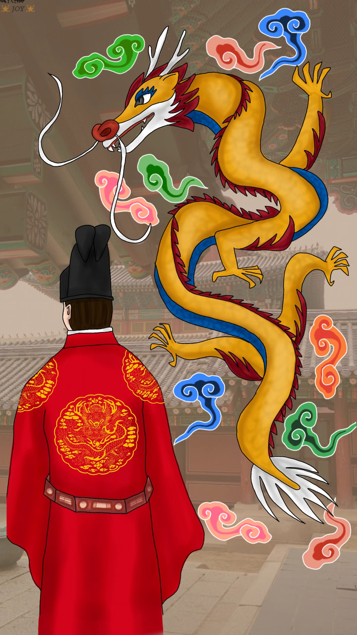 #mydragon #fridayswithsketch #dragon #korea #korean #king #traditional #clouds #palace #sonysketch ‪@sonysketch‬ ( the background photo taken by me📸)