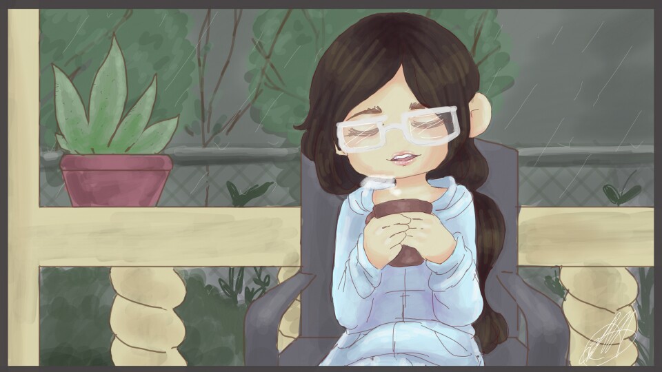 Where I live, we have hot  weather year long. Though during winter, we had a lot of rainy days which let us enjoy a nice cool breeze. Calm chatter and warm chocolate make part of #mywintermemory ! #fridayswithsketch