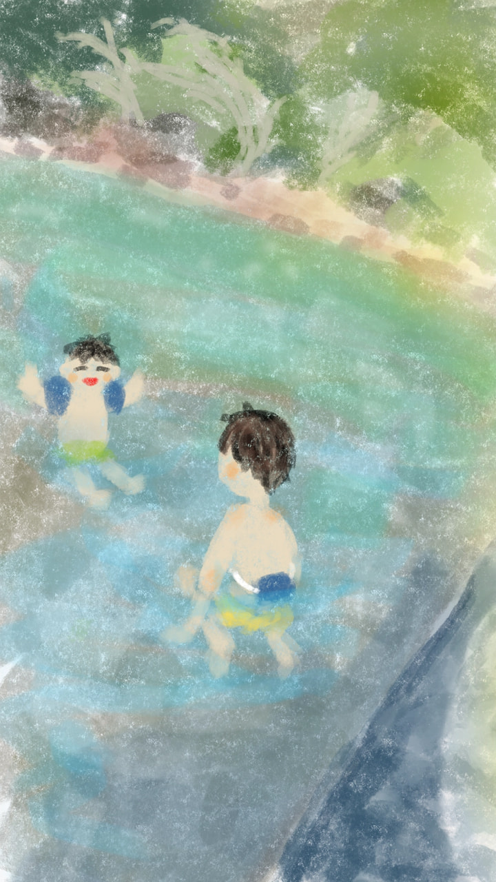 おばあちゃん家の家の前の川(*^-^*)✨✨ #fridaysforfuture #fridayswithsketch