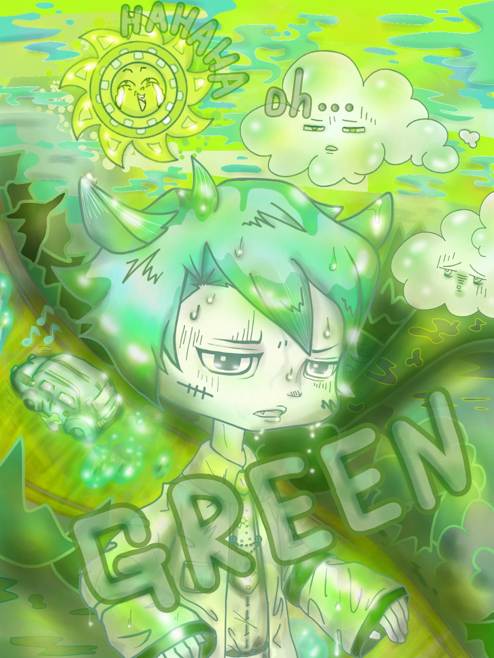 #greenchallenge #colorweek #fridayswithsketch ‪@sonysketch‬