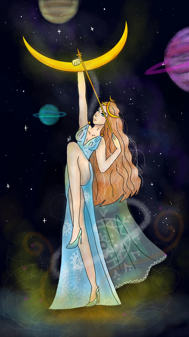 #mymythology #fridayswithsketch hope u like it 🌙🌙🌏🌏 ‪@sonysketch‬