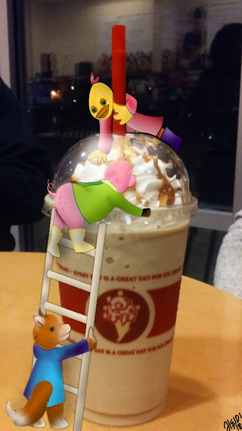 Nooooo! They're stealing the whipped cream! #photochallenge #fridayswithsketch