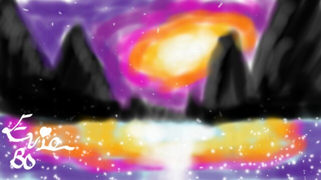 Sunset landscape. really happy with how this turned out! :D  #mydreamvacation #fridayswithsketh