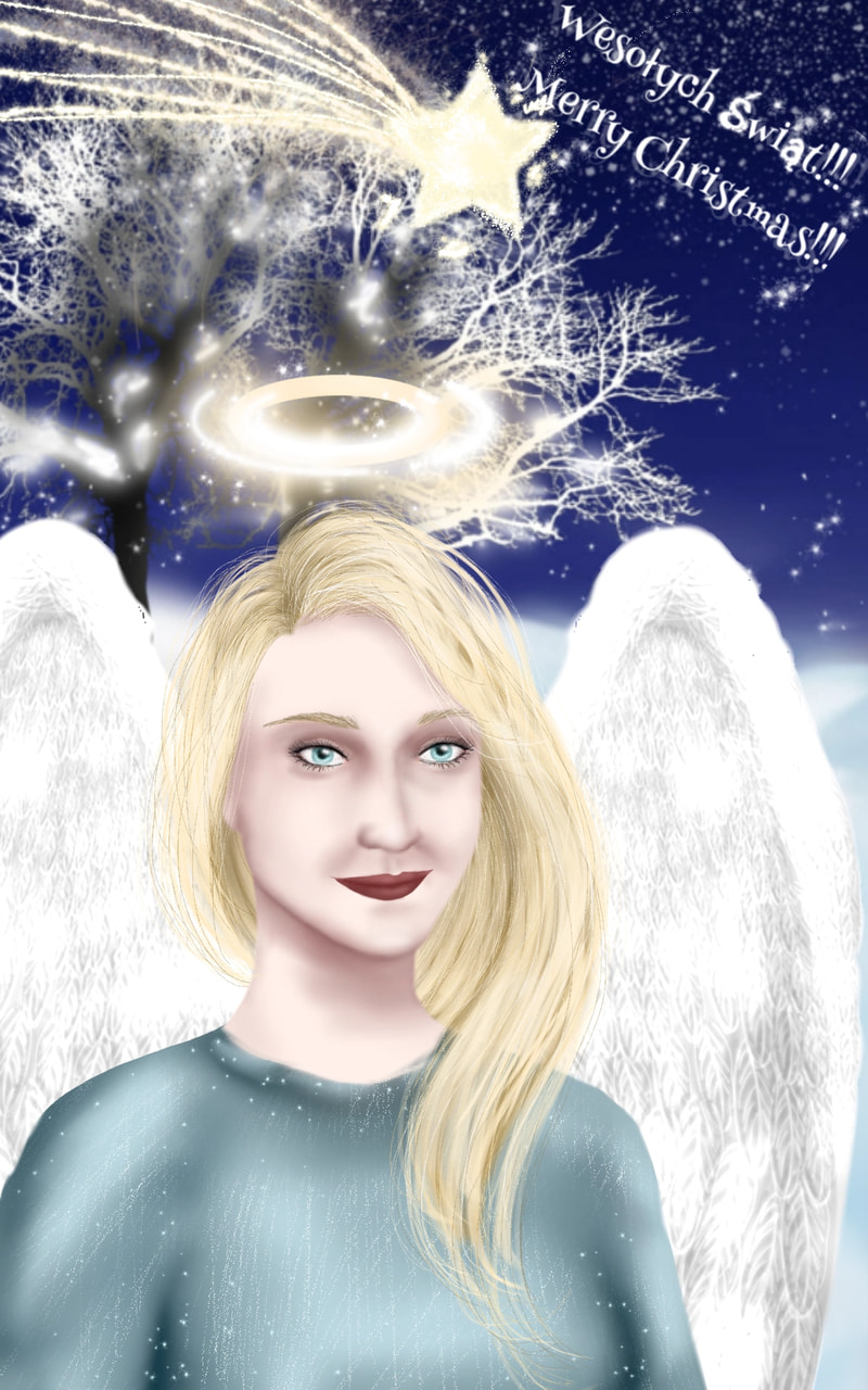 Wesołych Świąt, Merry Christmas everyone! #marikaaria #MAredrawn #angel #winter #mareal #wintercreature #MAft