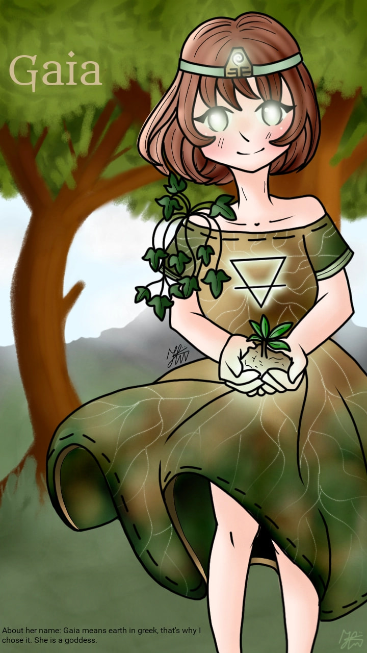 #fridayswithsketch #myelement #Earth I have always liked earth the best from all elements, and I wanted to show this with a drawing. So here is gaia, she is blind but she can feel with the roots. ‪@sonysketch‬