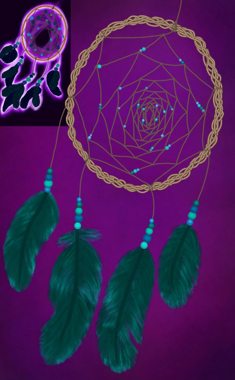 One of the very first drawings i did on sketch in january and now #redraw #RecreateChallenge #dreamcatcher #NativeAmerican #fridayswithsketch #MyMythology
