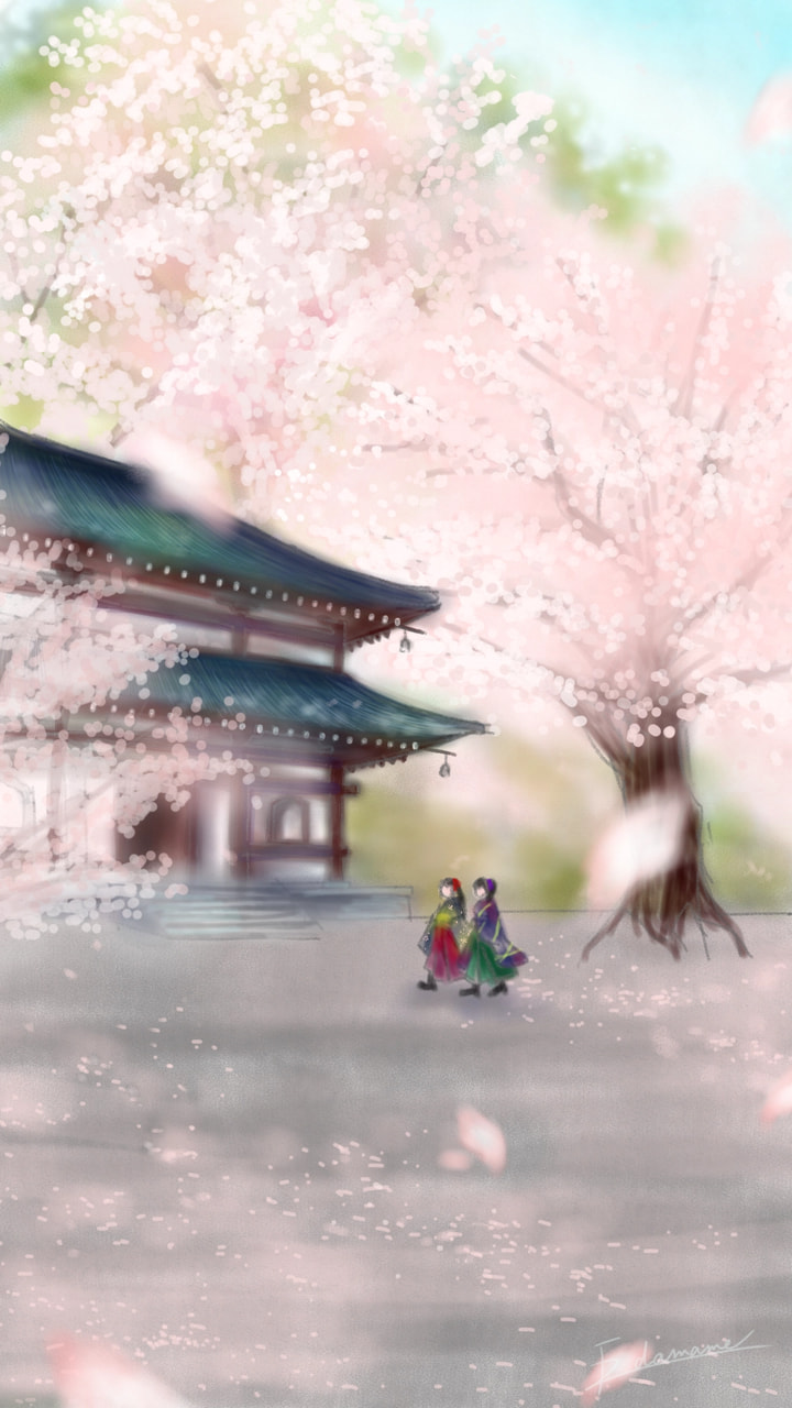 #fridayswithsketch #springchallenge #100PercentSketch       山の桜は少し紅が強い気がする