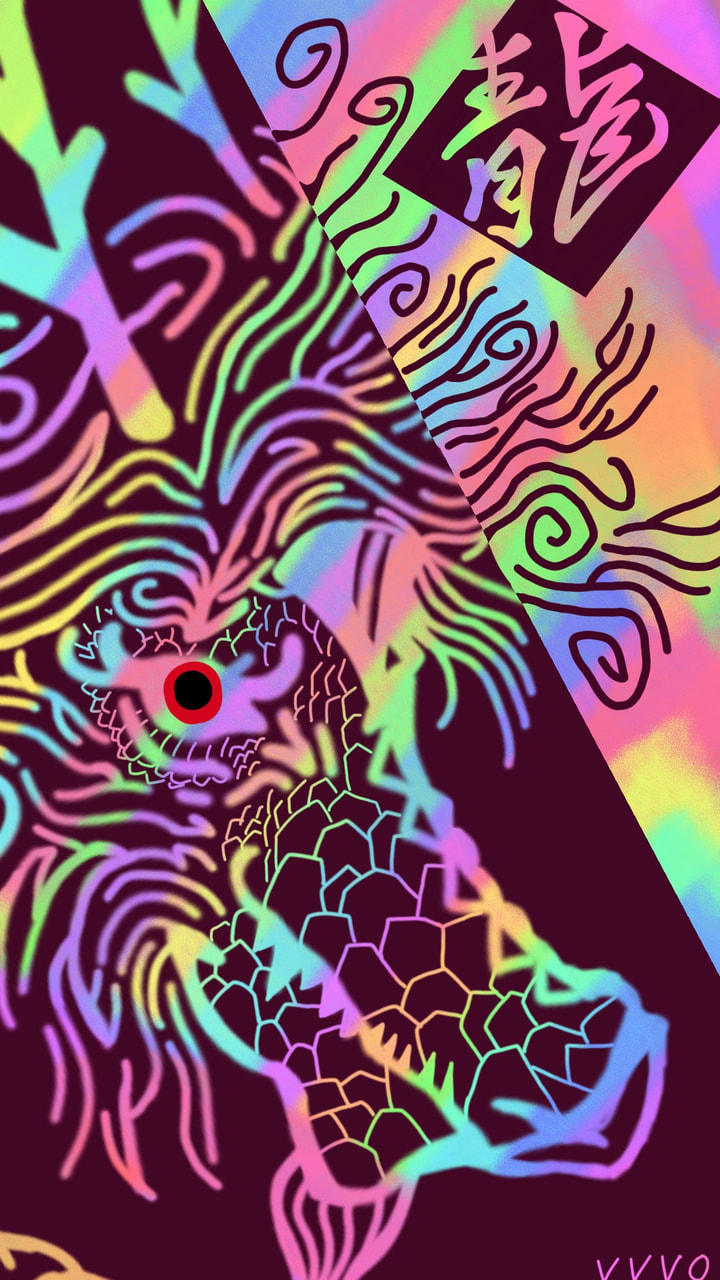The dragon which dominates the rainbow #mydragon #fridayswithsketch #dragon #sonysketch