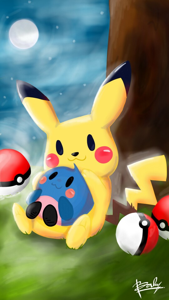 K done~! Little cutie for ‪@sonysketch‬ #myocgifttoyou #pikacu #Pokèmon #otto #sonysketch #collab #fridaywithsketch #Pokéball