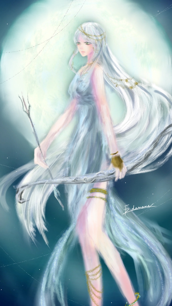 #mymythology #fridayswithsketch #100PercentSketch artemis 平筆難しいけれど楽しいですな