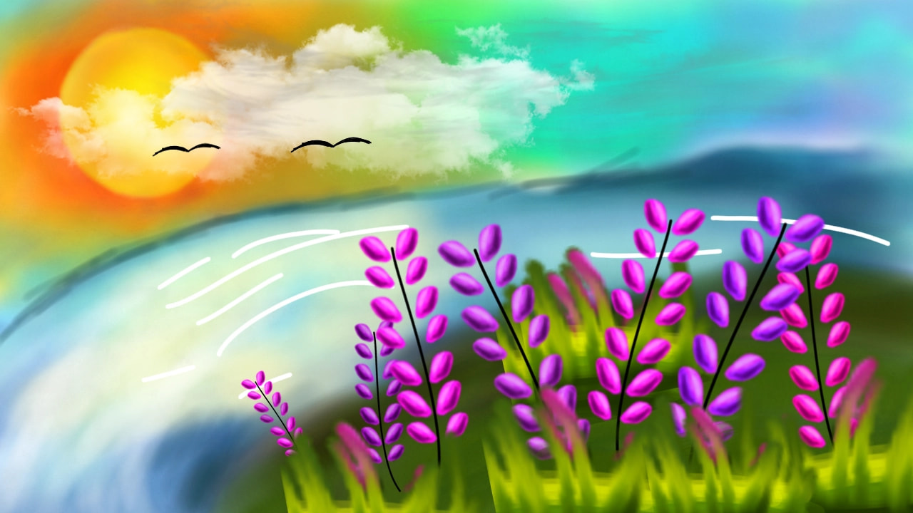 Thanks for featuring me!! If you like this sketch you should check my profile for more!!💗💖 #fridayswithsketch #landscapechallenge #landscape #flowers