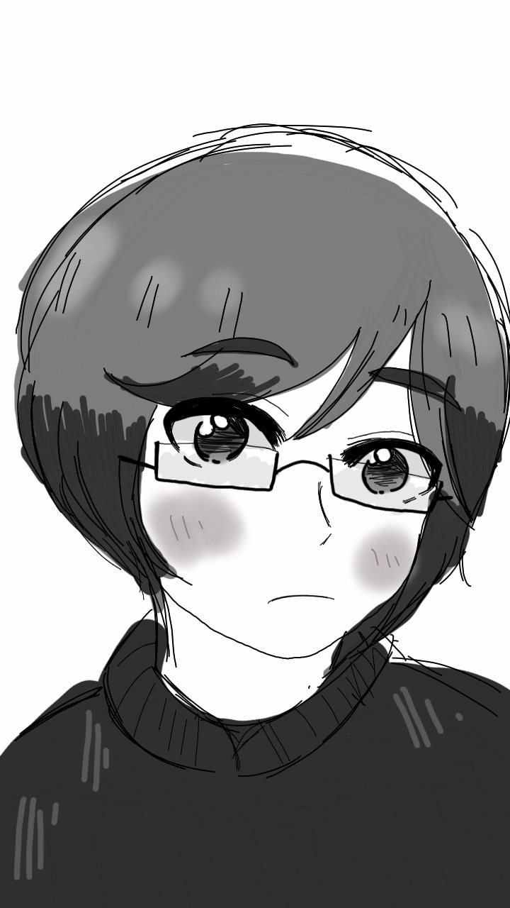 #fridayswithsketch #selfie. Monochrome selfie. Im an ugly duckling 😒 #sketch #sonysketch ‪#selfportrait #MyselfPortrait #monochrome