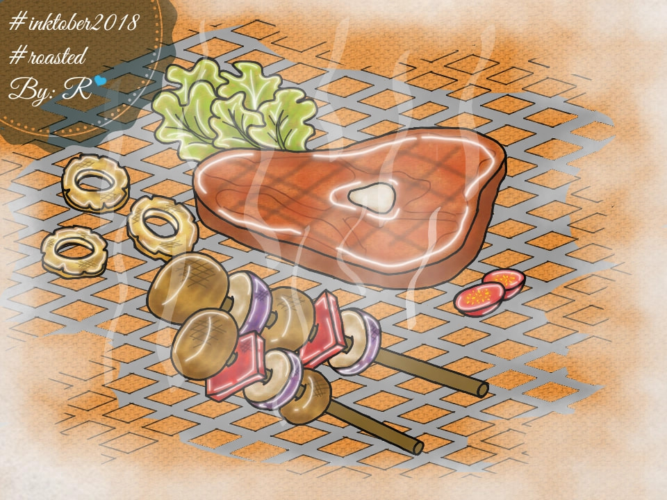 It's ripe it's time to eat😊😁 #Inktober2018 #ROASTED