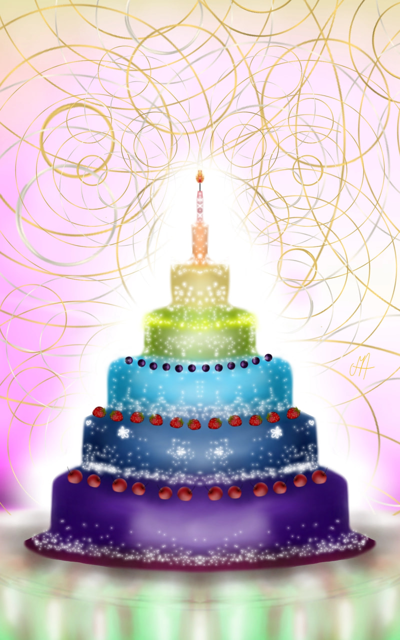 #Sketchbday #MarikaAria #symmetrytool #cake #MAft