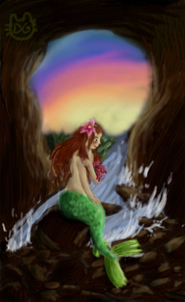 I can't draw humans even tho it's a Mermaid :v welp my first try to draw one! :D its pretty much bad :D  #merMay #fridayswithsketch #mermaid #UnderSeaCave #Cave #Sea