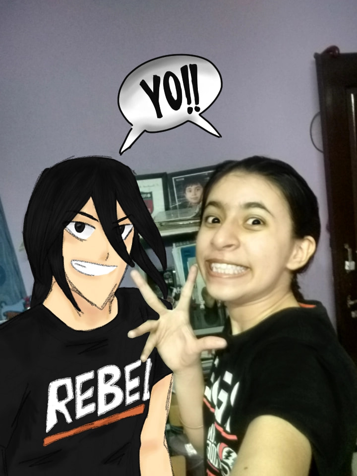 ‪@sonysketch‬ #fridayswithsketch #drawyourphoto!Look who decided to appear it's#me!Succeeded in splitting myself,sadly I had to join again!Had a lots of#fun doing this#sketch we are the same two bods,one mind&soul.⬇#facereveal