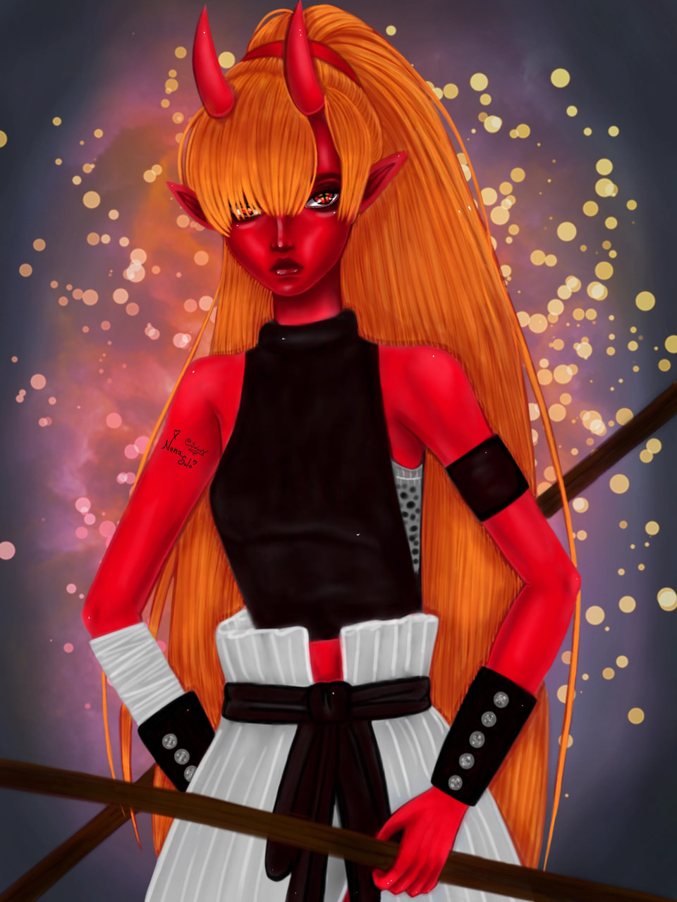 #mygift #fridayswithsketch #satan #evil #devil #girl #mydrawing #myart #art #drawing