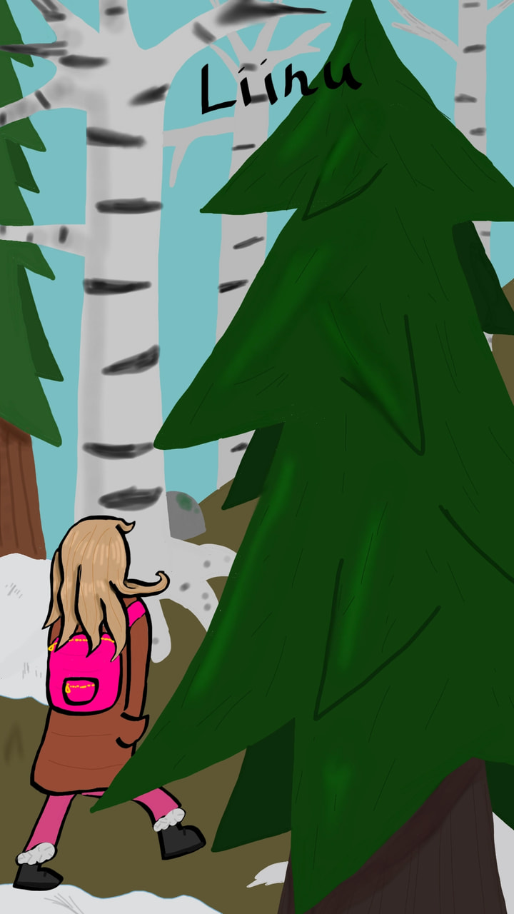 My epic juorney to school #travelchallenge #fridayswithsketch #forest #liinu