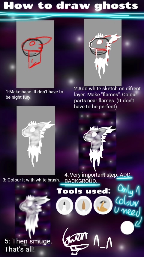 My first tutorial. I hope it will be usefull :3. Ik that part of you celebrate Halloween so i decided to make it ¯\_(ツ)_/¯ #tutorial #tutorialthursday #ghost #stepbystep #idk #NightFury #dragon #hashtag #halloween #fridayswithsketch