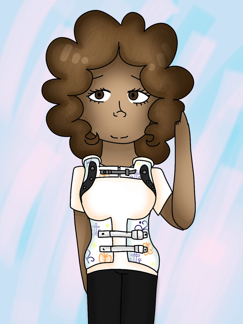 #fridayswithsketch #portraitchallenge ‪@sonysketch‬ #featured I did myself! And since I wear that stupid brace now, I drew myself with it ;w;