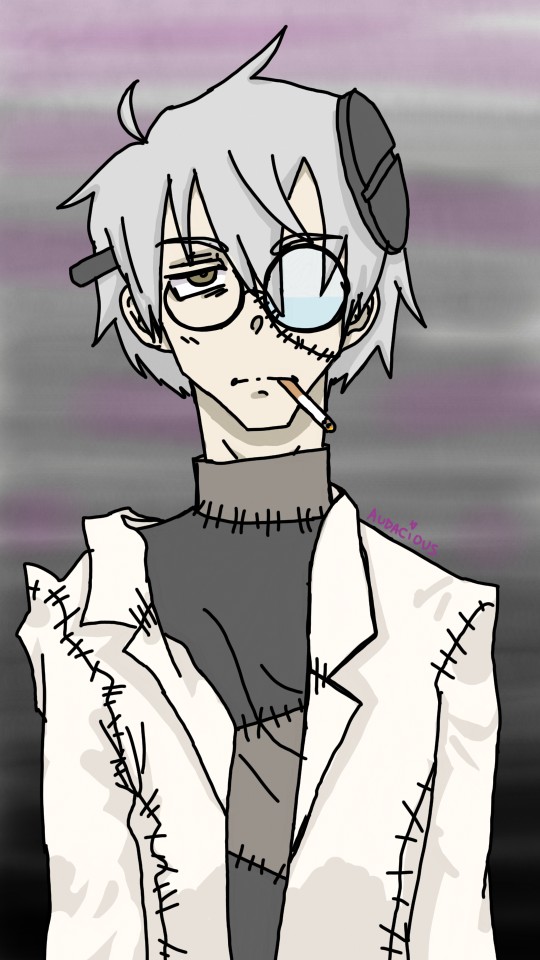 My favorite character of all time is Stein! For #fridayswithsketch #myfavcharacter. I can't believe I haven't drawn hime yet. I don't know why, but I just can relate to him. #Stein #souleater #anime (done using sketch only)