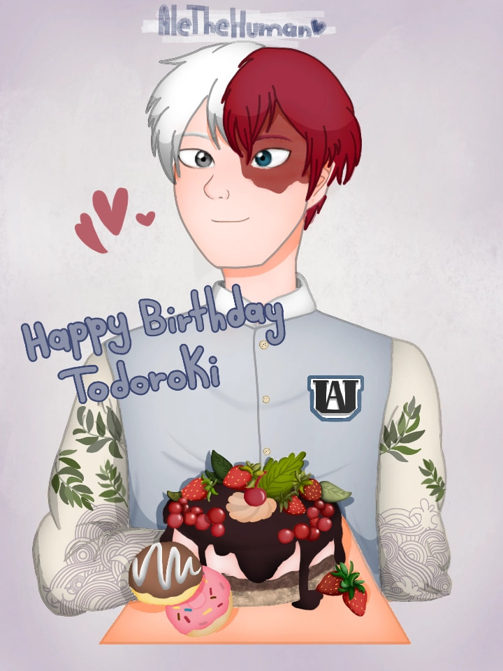 Happy Birthday Todoroki!!!(yes, I'm late😅) One of my favorite characters in bnha💙♥️ #myart #hotorcold #fridayswithsketch #TodorokiShouto #bnha #happybirthday #bnhafanart