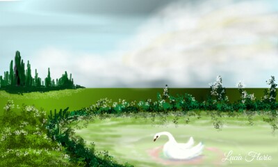 Lago con cisne