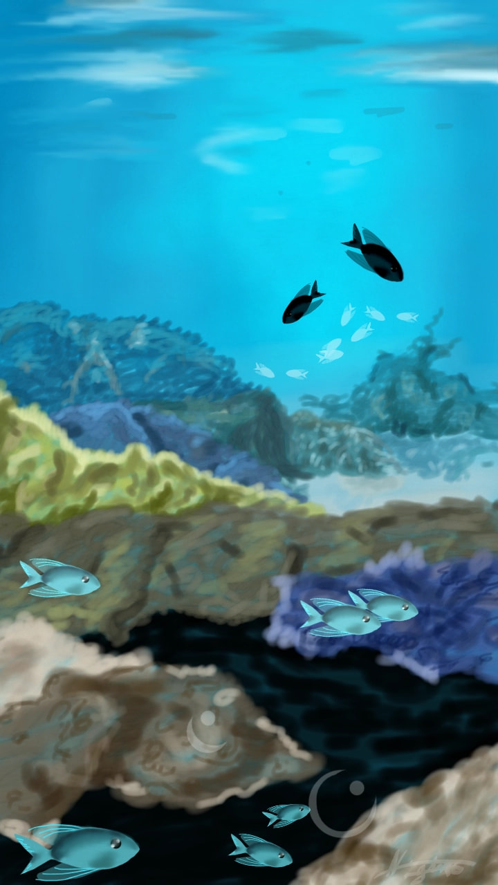 #UnderWater #inkober2017 World under water
