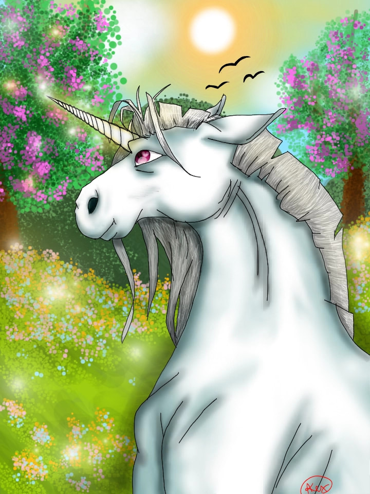 (Fixed) One of the most mystic fridays with sketch! (I know this is not Friday but shhh.. XD) Hope you like it ^^ ❤ I know It's bad TwT #fridayswithsketch #junicorn #unicorn